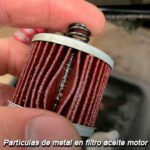 Partículas metálicas en filtro de aceite
